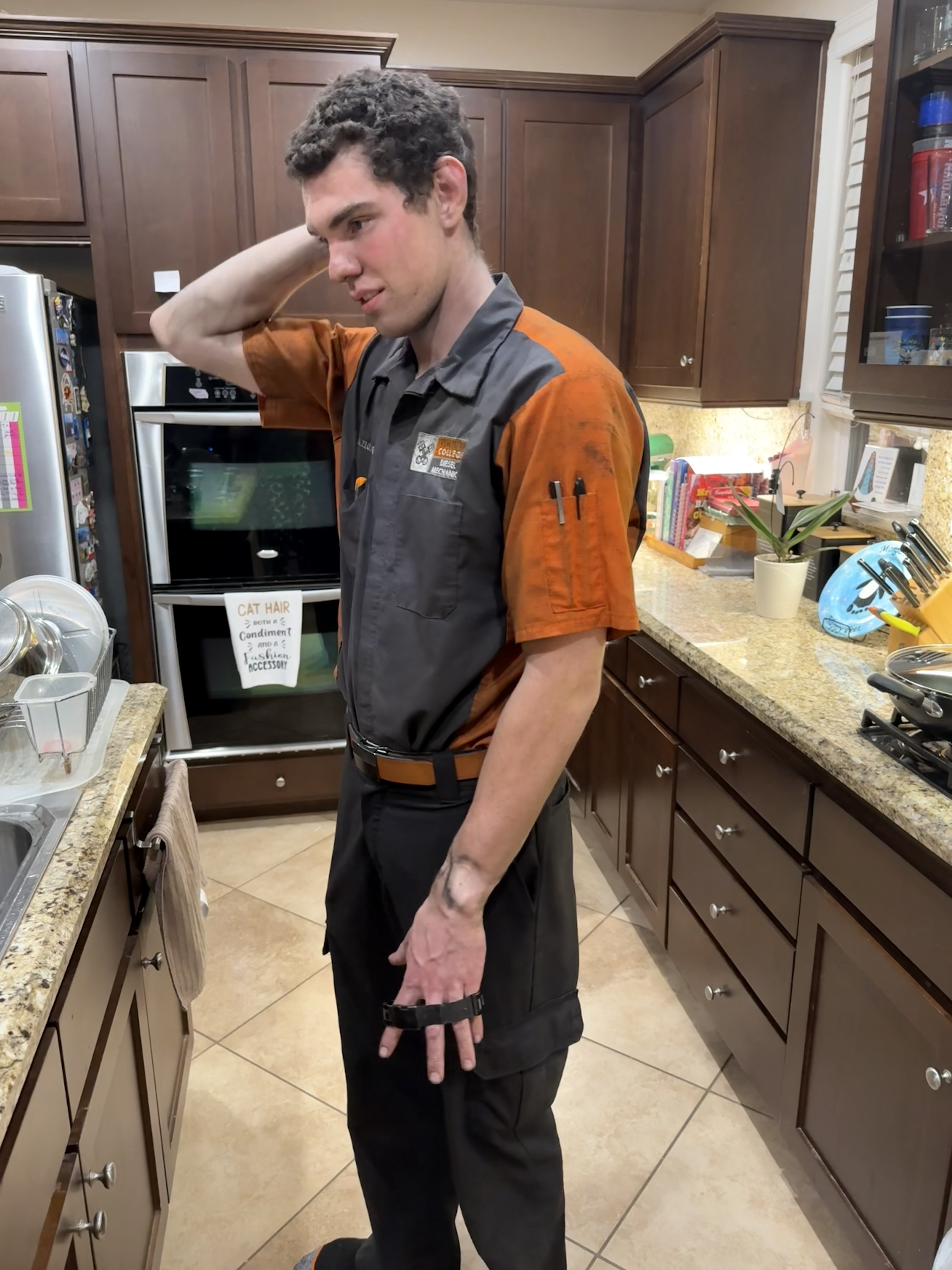 Andrew after a long day at work